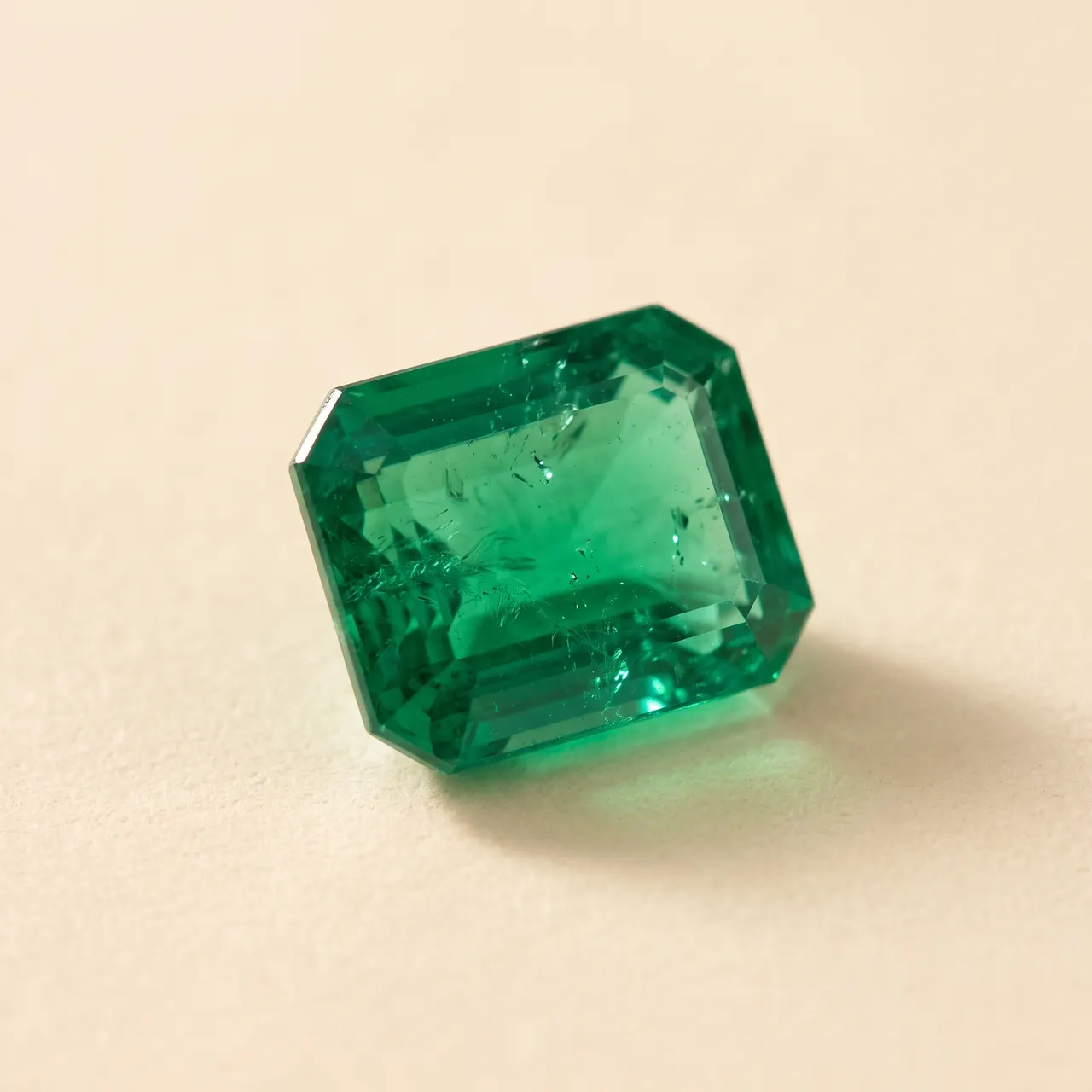A loose Colombian emerald